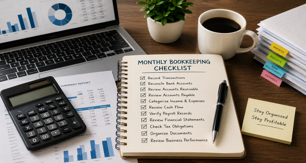 Monthly Bookkeeping Checklist for Small Business Owners