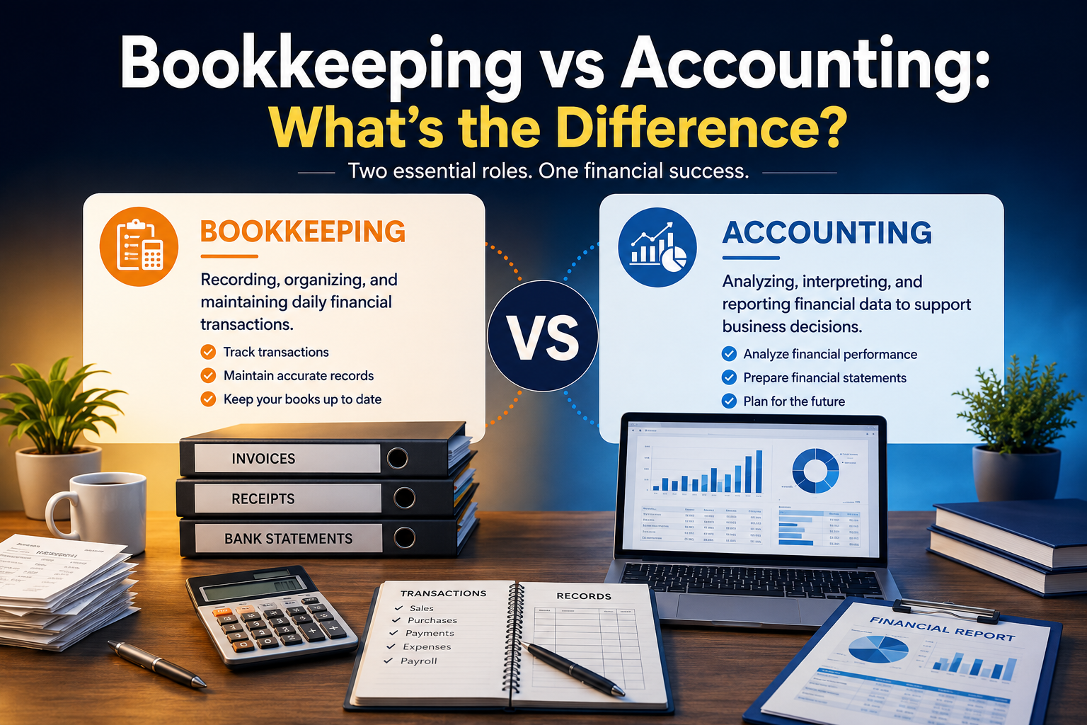 Bookkeeping vs. Accounting: What's the Difference?